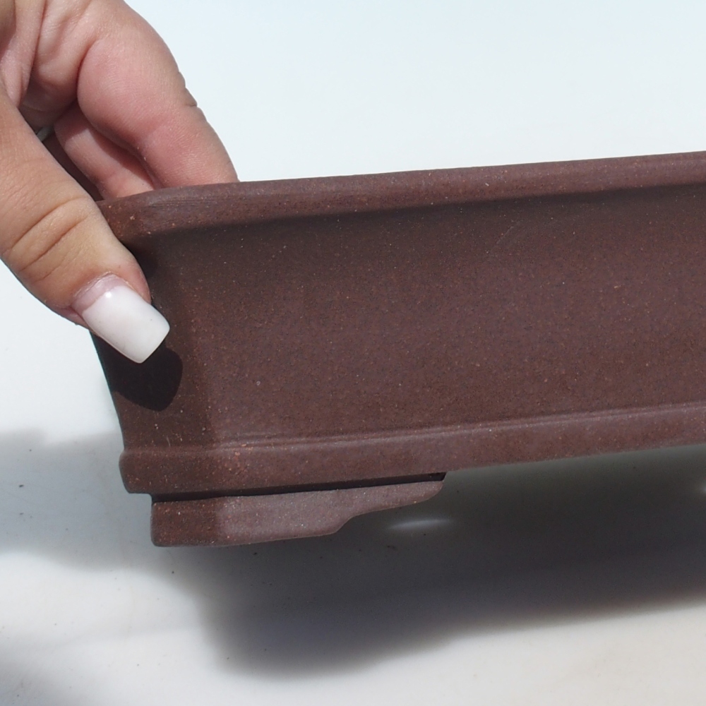 Bonsai bowl 30,5 x 24,5 x 7 cm birch brown