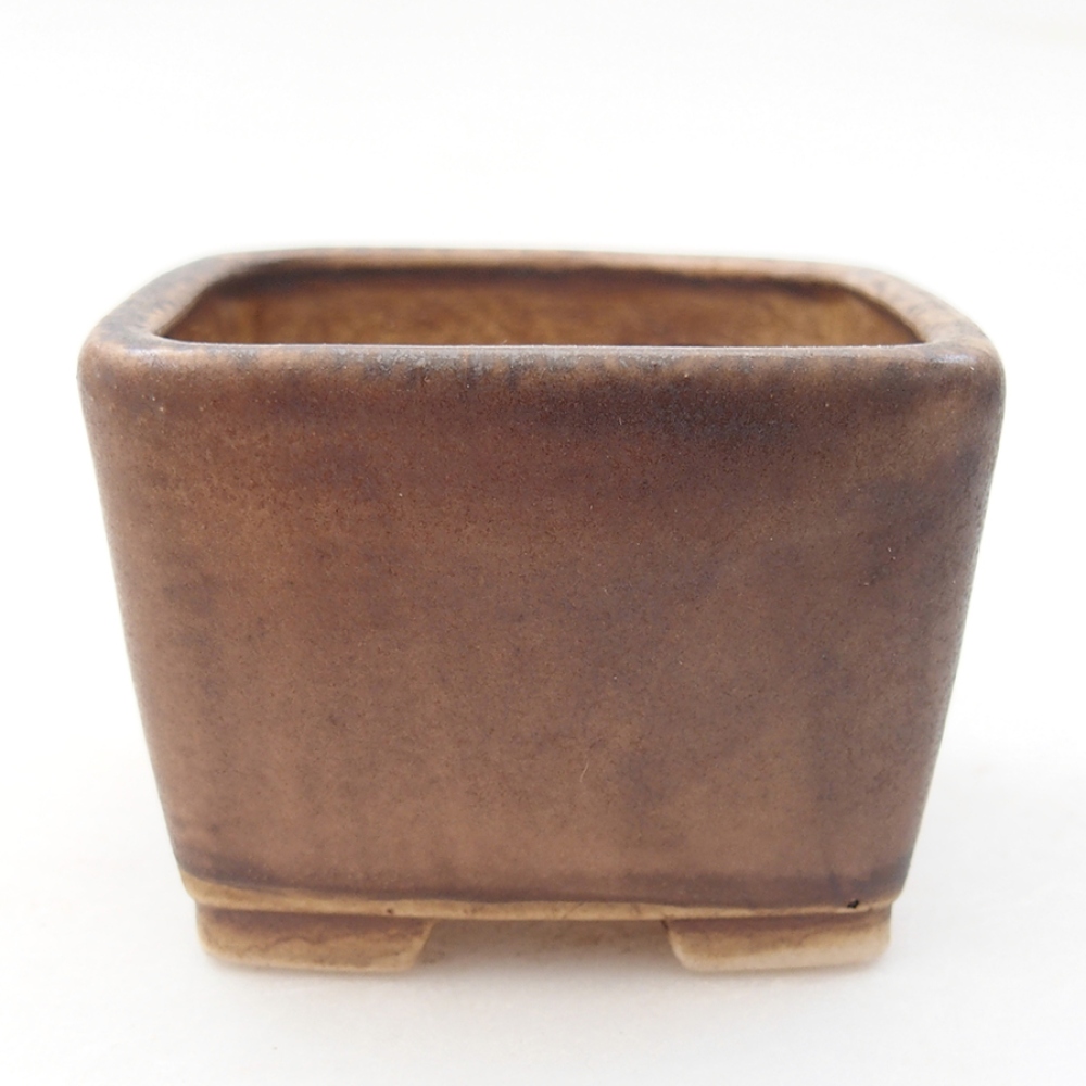 Ceramic bonsai bowl 6 x 6 x 4,5 cm, pink color