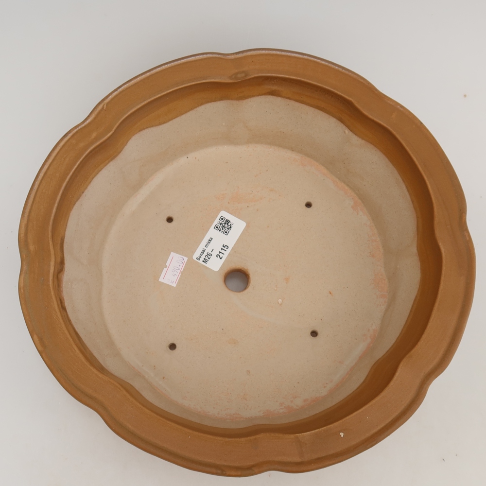 Ceramic bonsai bowl 26 x 26 x 8 cm, brown