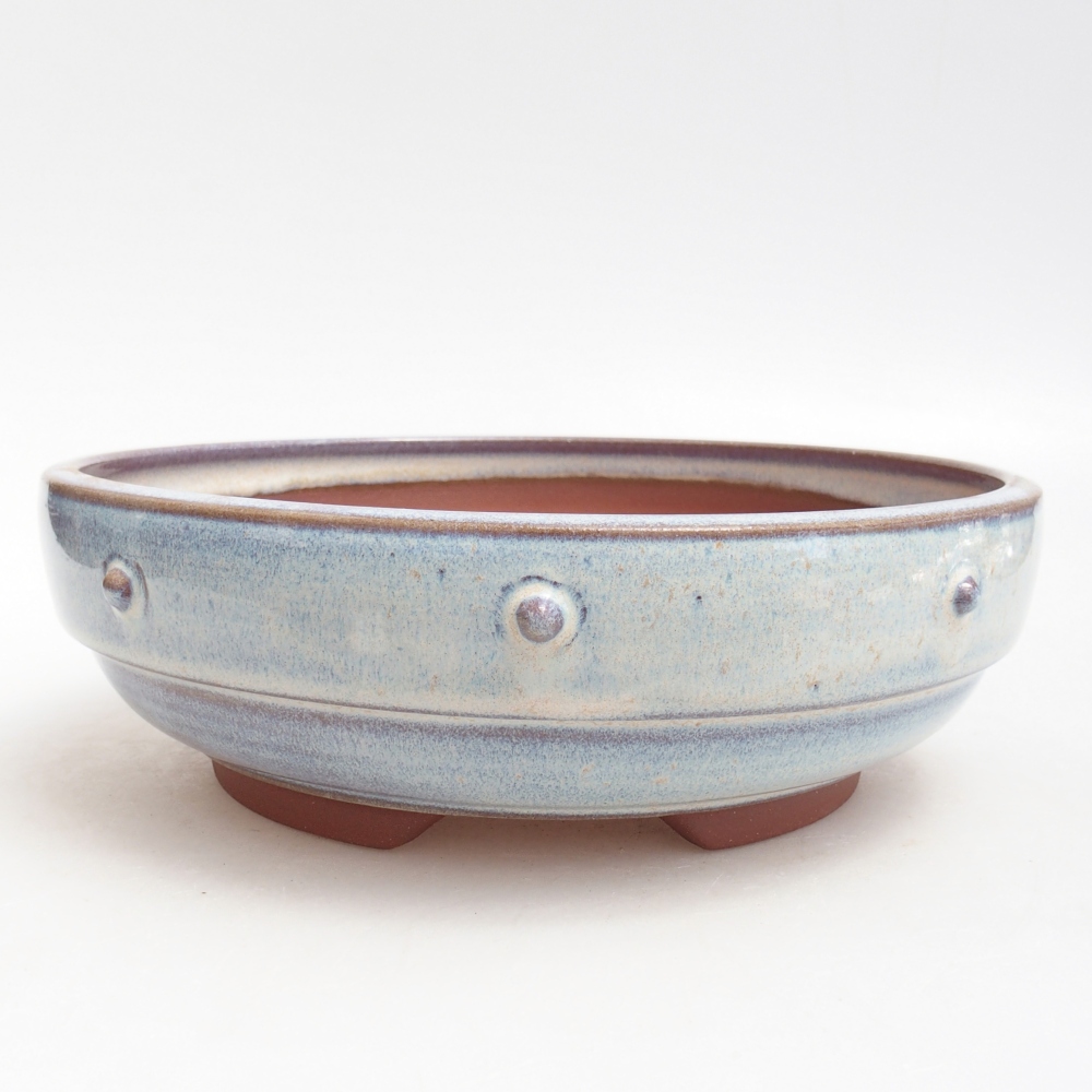Ceramic bonsai bowl 21 x 21 x 6,5 cm, colour blue