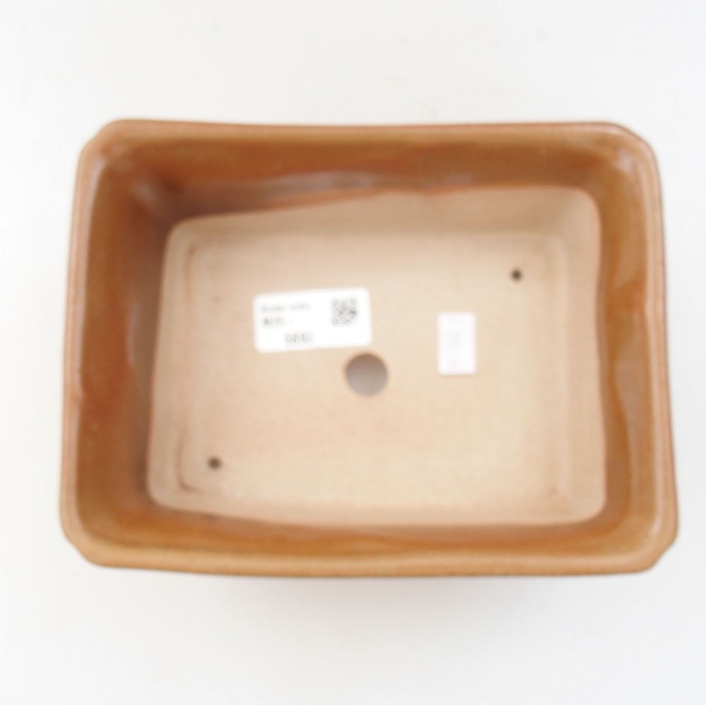Ceramic bonsai bowl 18 x 14 x 7,5 cm, color brown
