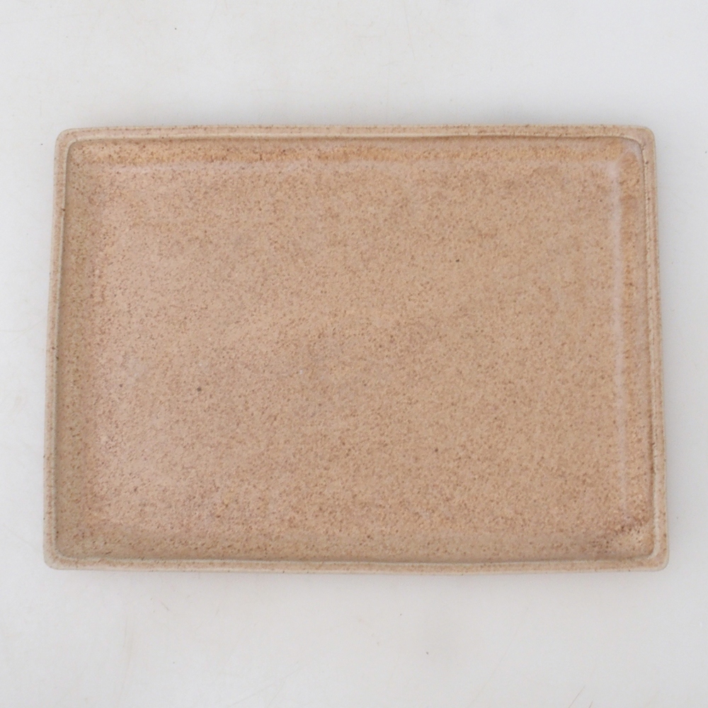 Bonsai bowl rectangle 22.5 x 17 x 1.5 cm - beige