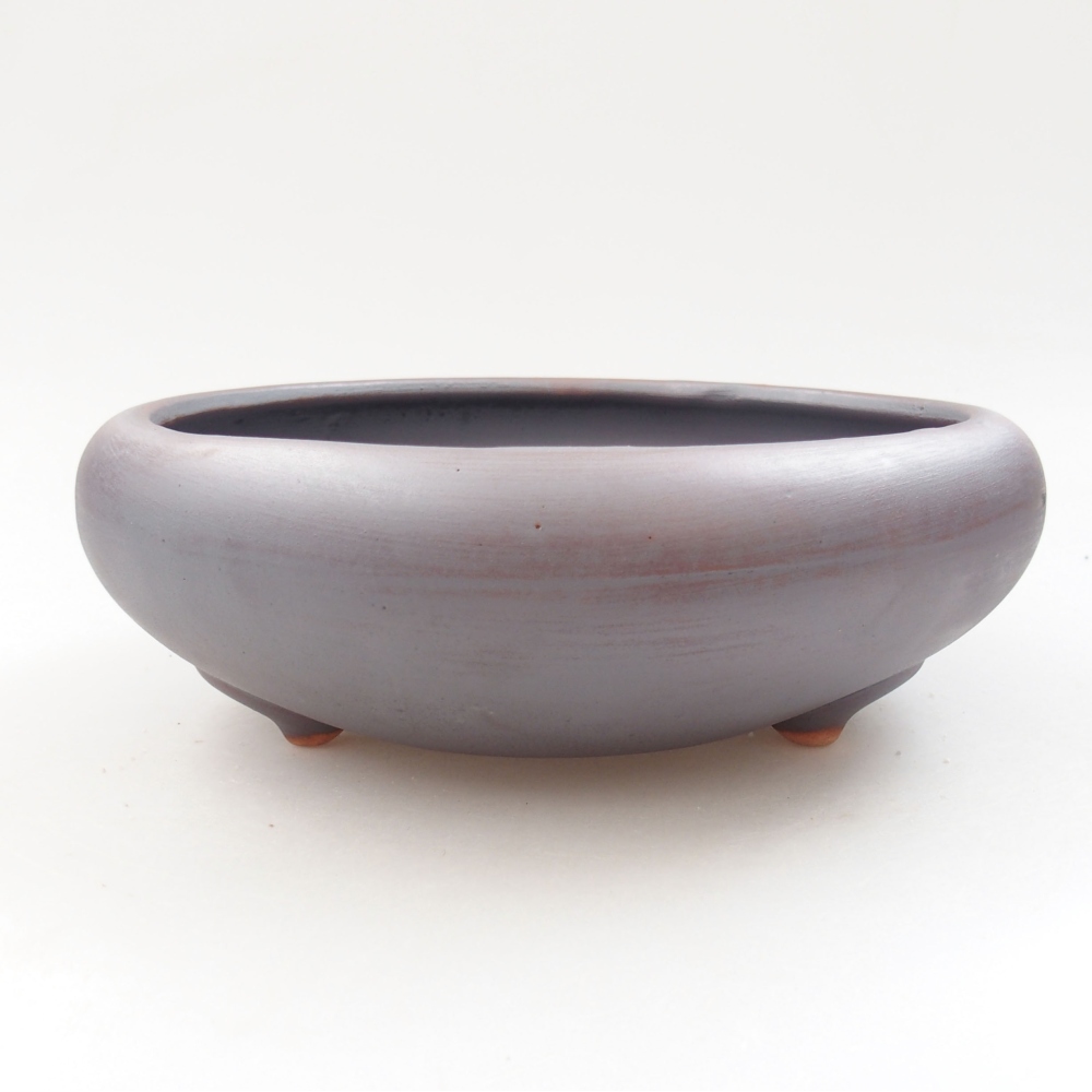 Ceramic bonsai bowl 21 x 21 x 7,5 cm, color metallic