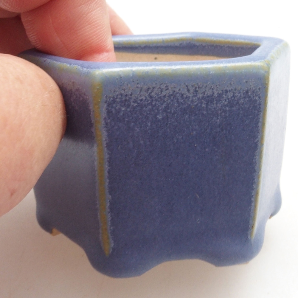 Mini bonsai bowl 6 x 5,5 x 4 cm, color blue