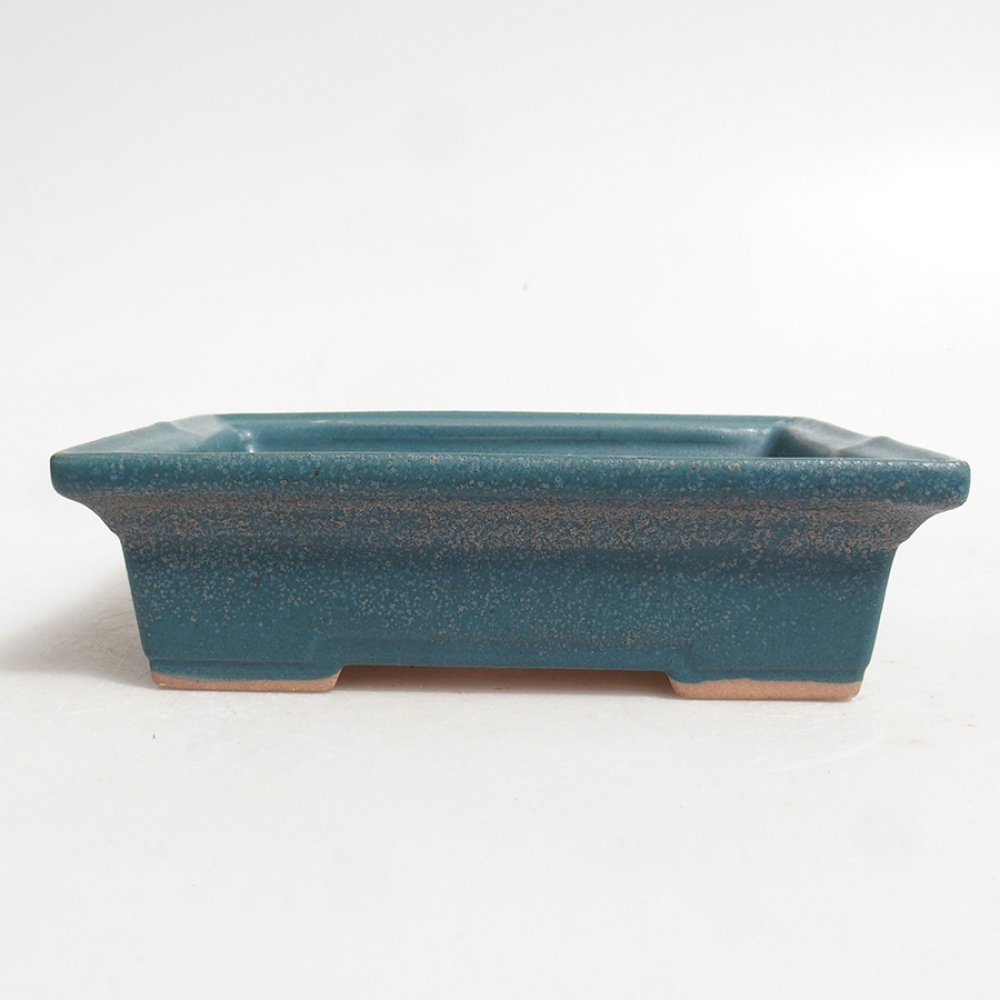 Ceramic bonsai bowl 13 x 10 x 4 cm, color blue