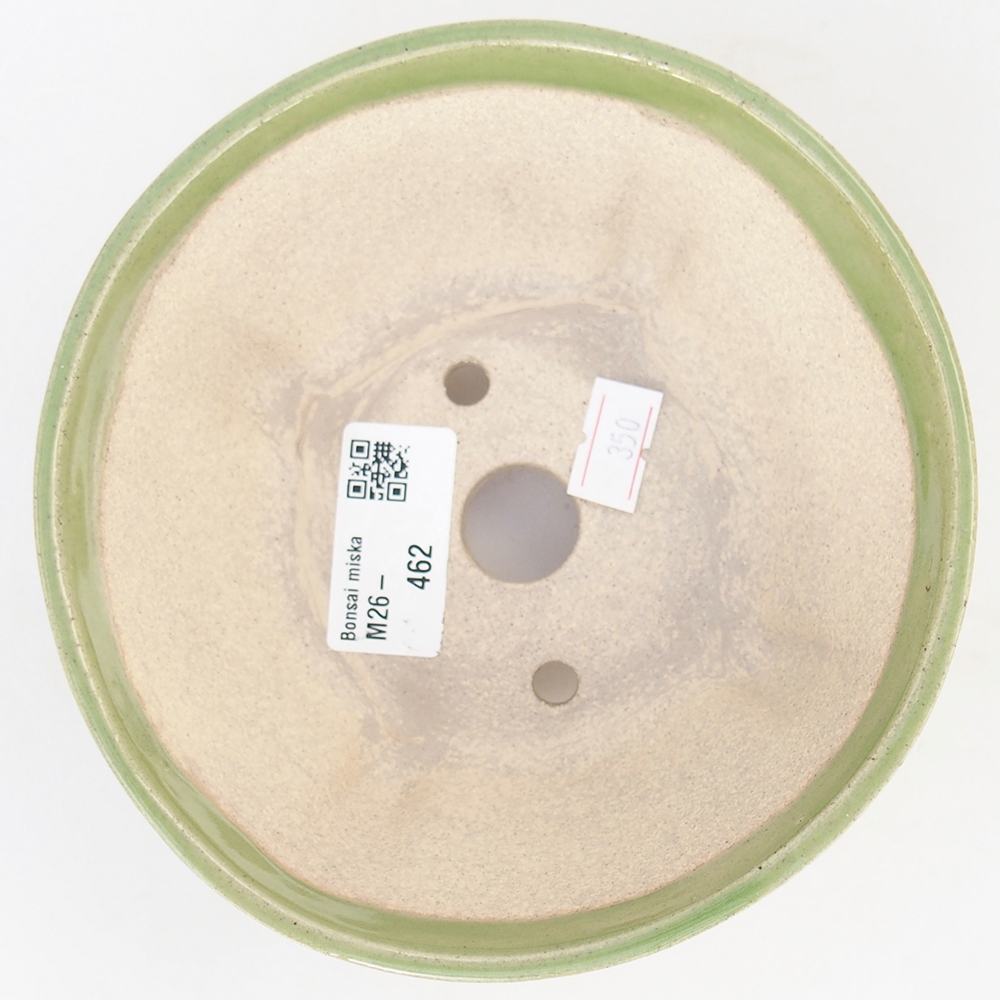 Ceramic bonsai bowl 13,5 x 13,5 x 6,5 cm, green