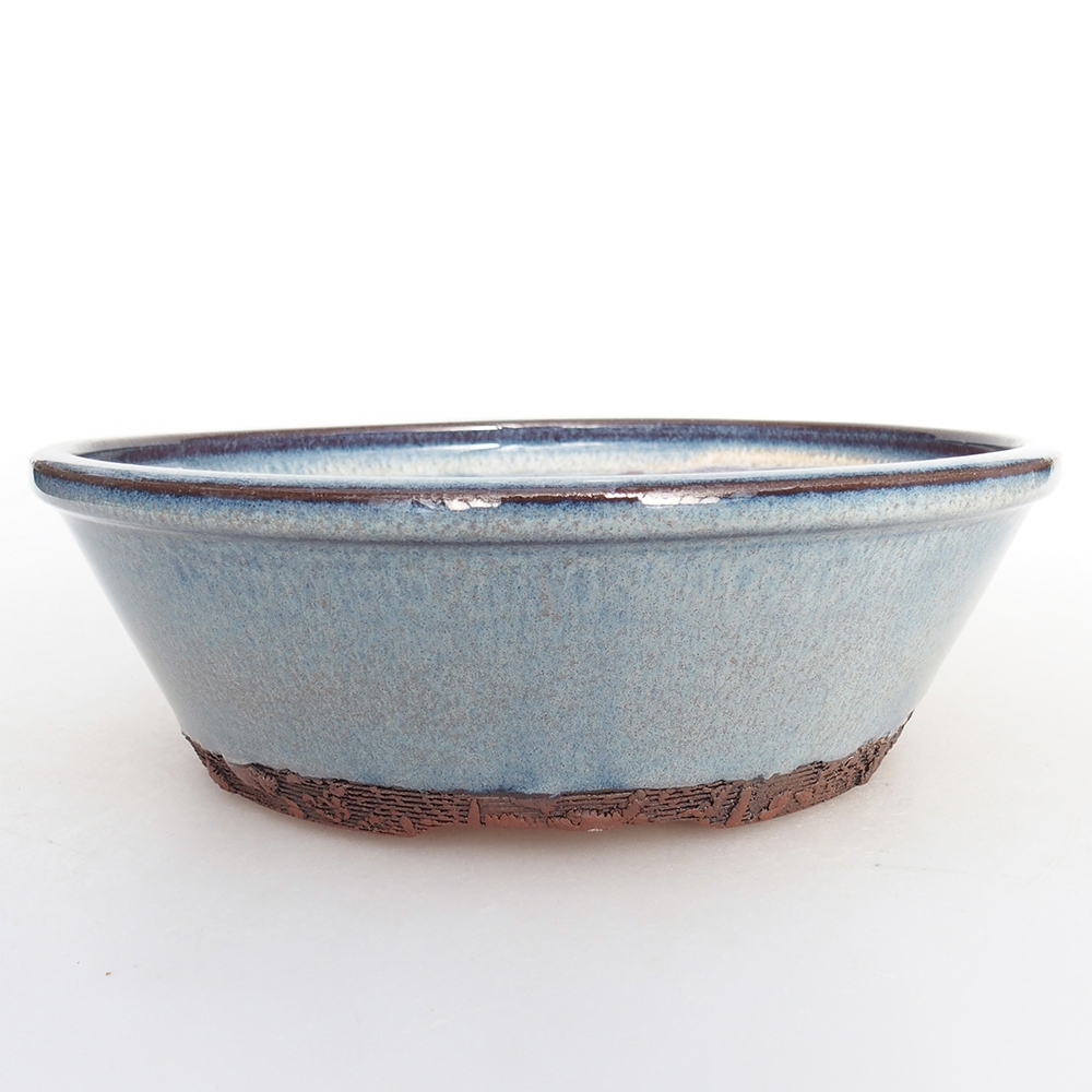 Ceramic bonsai bowl 19 x 19 x 6 cm, colour blue