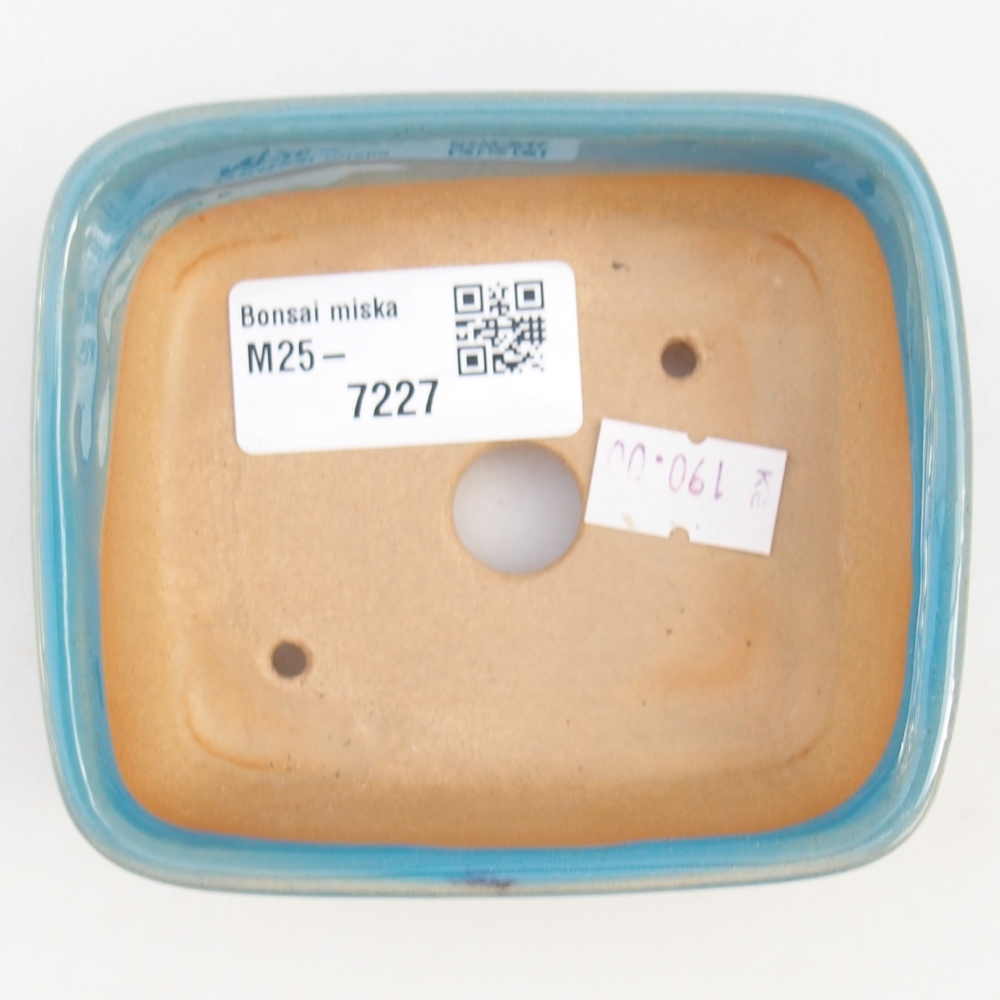 Ceramic bonsai bowl 9,5 x 8 x 3,5 cm, colour blue