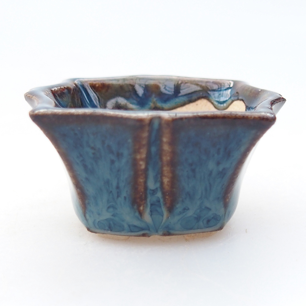 Mini bonsai bowl 3,5 x 3,5 x 2 cm, colour blue