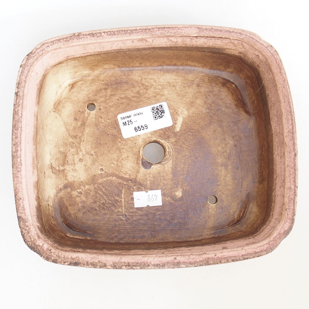 Ceramic bonsai bowl 20 x 17 x 6 cm, pink