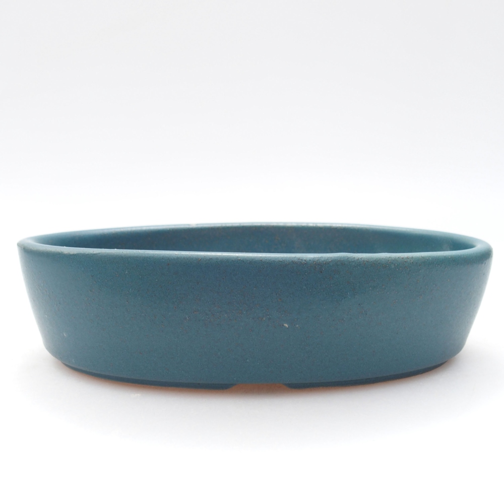 Ceramic bonsai bowl  16 x 11,5 x 4 cm, color blue