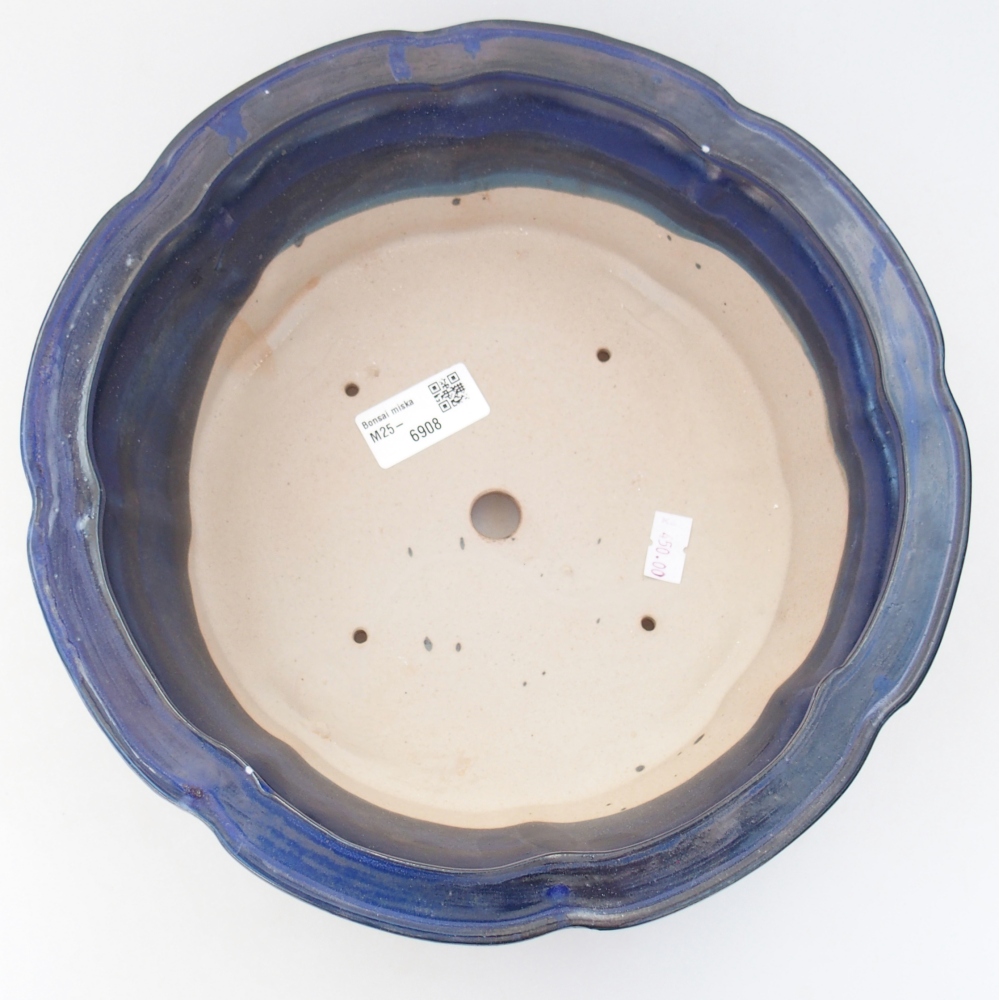 Ceramic bonsai bowl 26 x 26 x 8 cm, colour blue