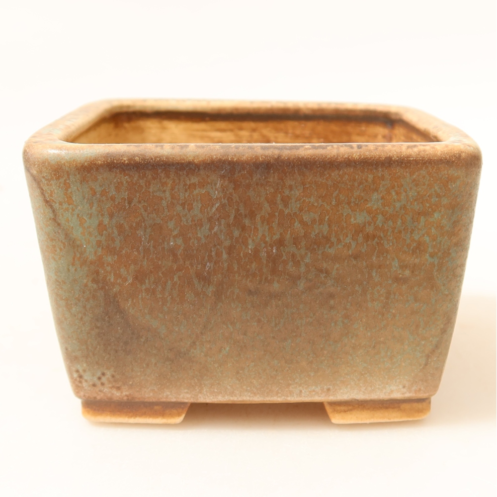 Ceramic bonsai bowl 8,5 x 8,5 x 5,5 cm, green