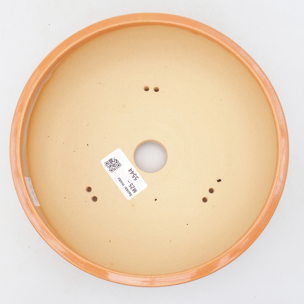 Ceramic bonsai bowl 20 x 20 x 6 cm, color orange
