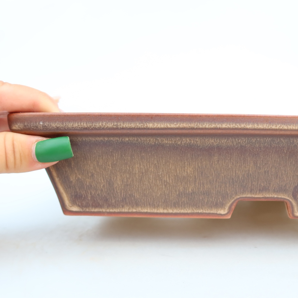 Ceramic Bowl  26 x 20 x 5 cm, brown