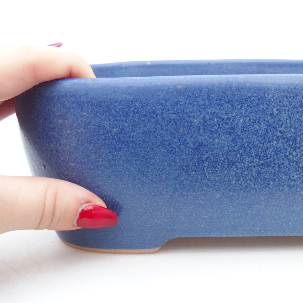 Ceramic bonsai bowl 23 x 17 x 7,5 cm, colour blue