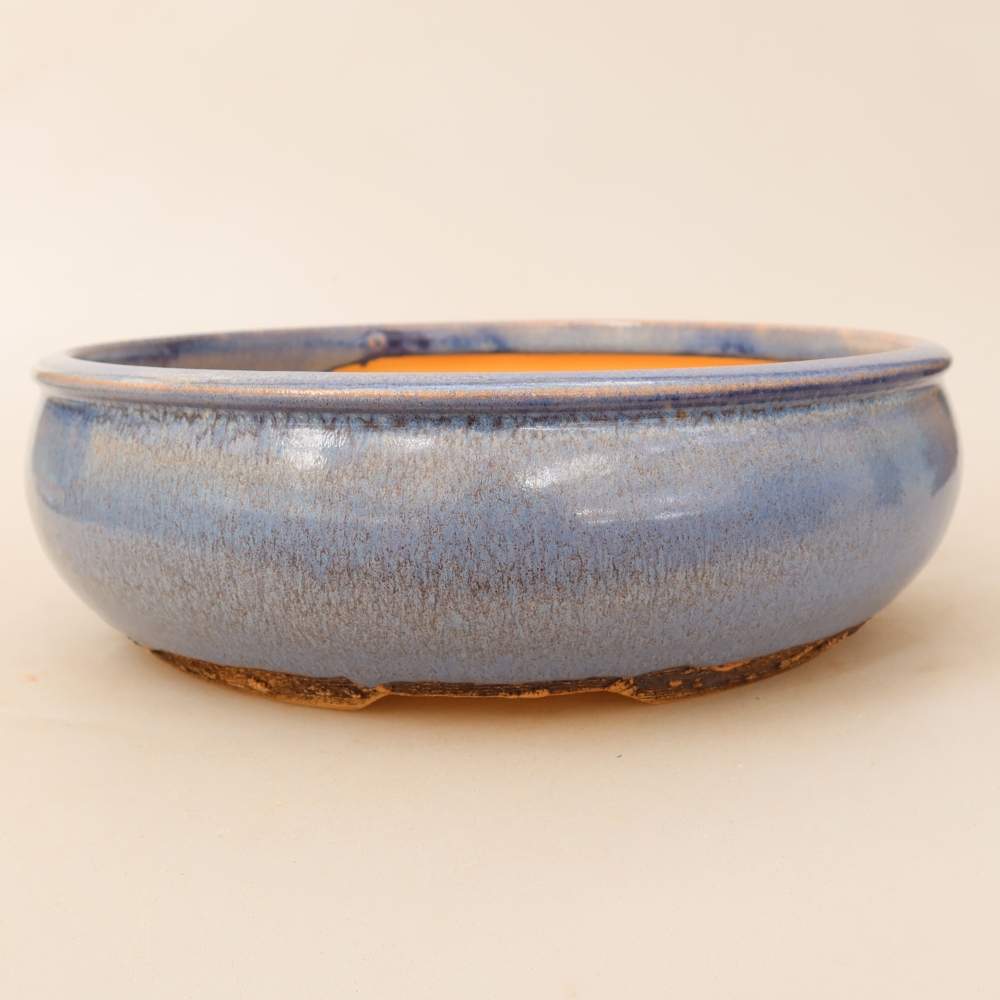 Ceramic bonsai bowl 24 x 24 x 8 cm, colour blue