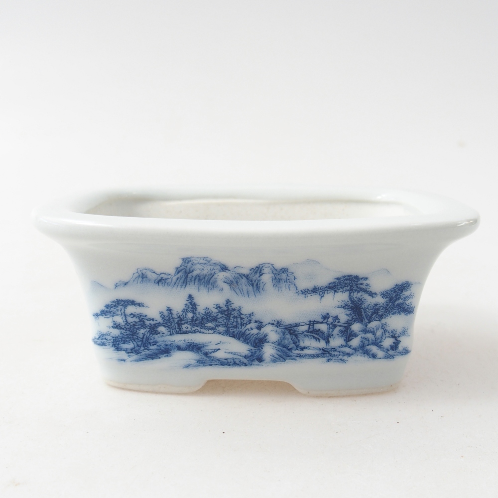 Mini bonsai bowl 10 x 7,5 x 4 cm, colour white
