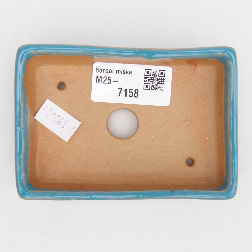 Ceramic bonsai bowl 10,5 x 7 x 2 cm, colour blue