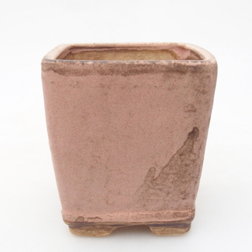 Ceramic bonsai bowl 6,5 x 6,5 x 7 cm, pink