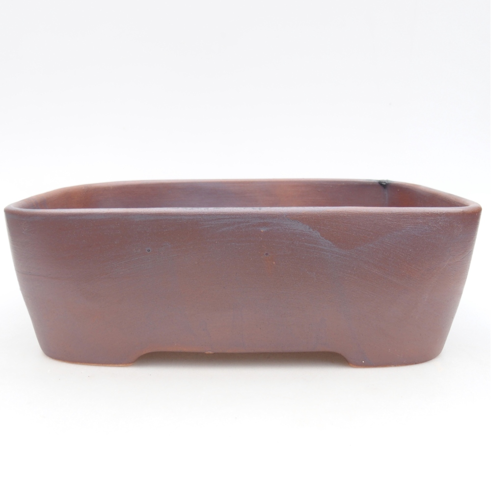 Ceramic bonsai bowl 23,5 x 18 x 7,5 cm, metal colour