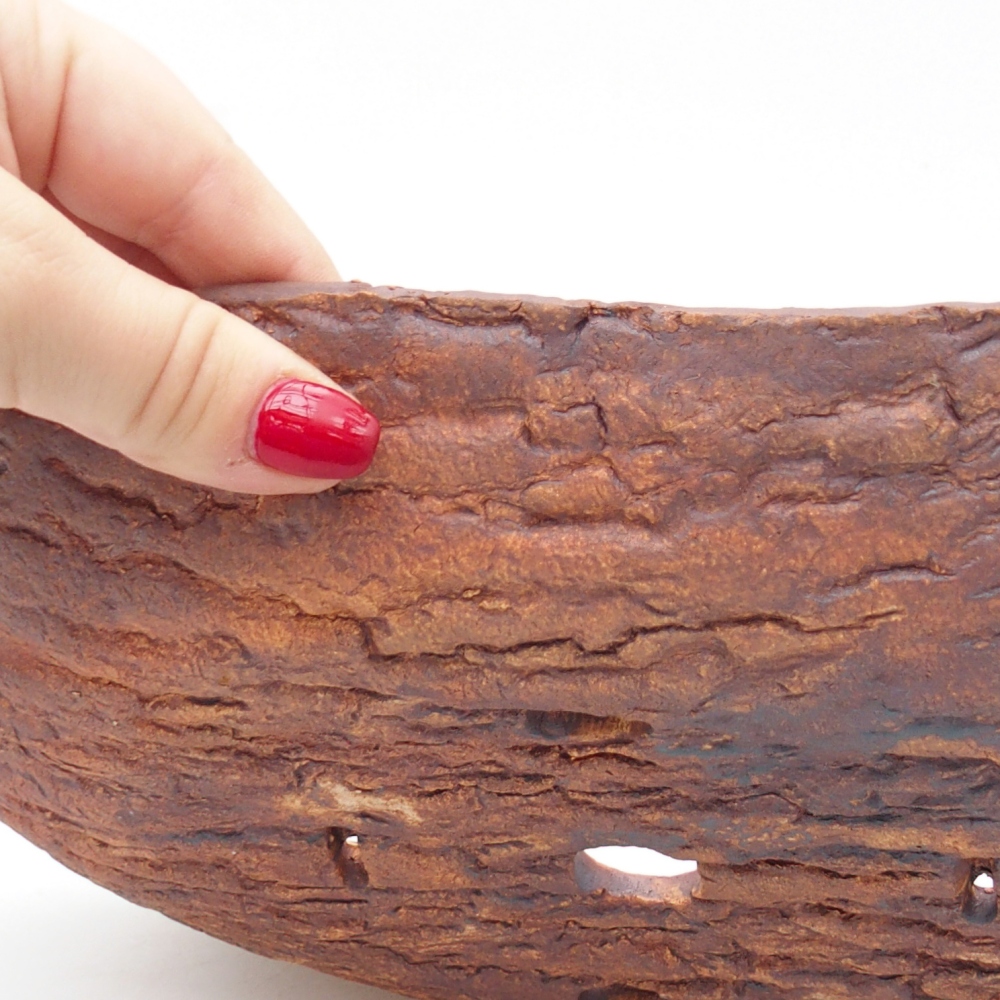 Ceramic Shell 30 x 18,5 x 5 cm , colour brown