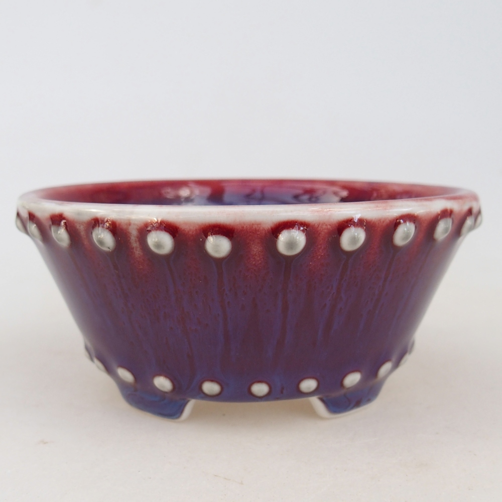 Ceramic bonsai bowl 10,5 x 10,5 x 5 cm, colour purple