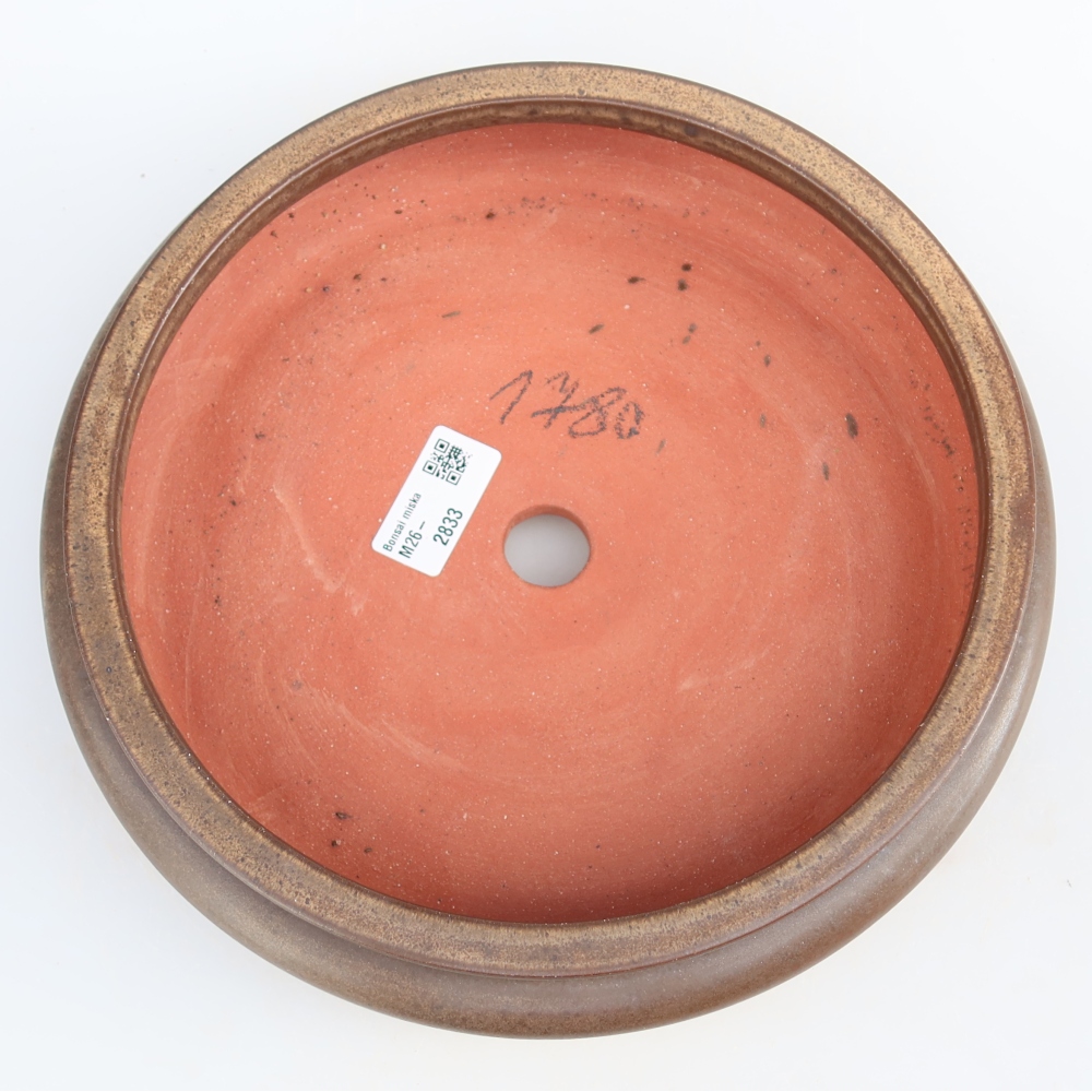 Ceramic Bowl  23.5 x 23.5 x 7 cm, brown
