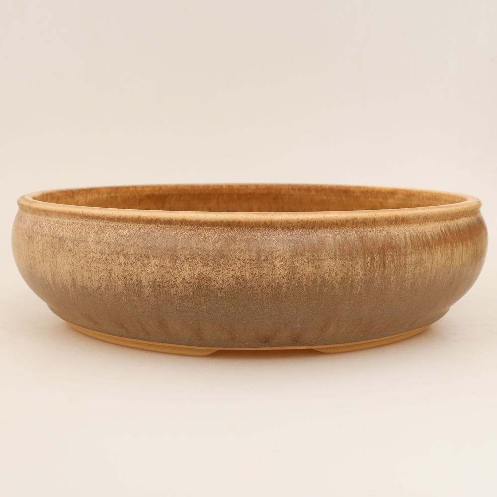 Ceramic bonsai pot, 31 x 31 x 8 cm, beige
