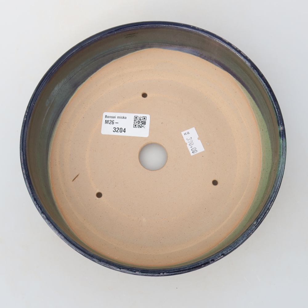 Ceramic bonsai bowl 19 x 19 x 6 cm, colour blue