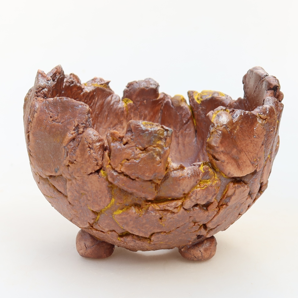 Ceramic Shell  10 x 10 x 8 cm, yellow