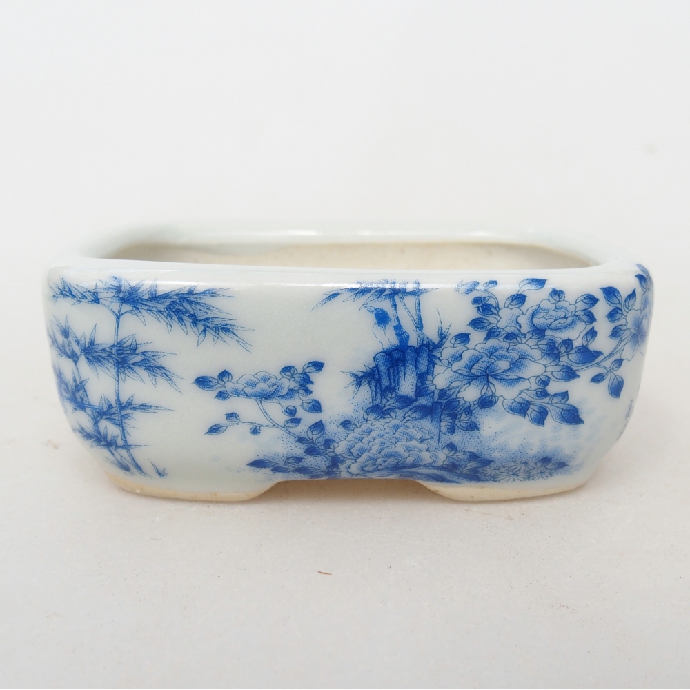 Mini bonsai bowl 8 x 6 x 3 cm, white