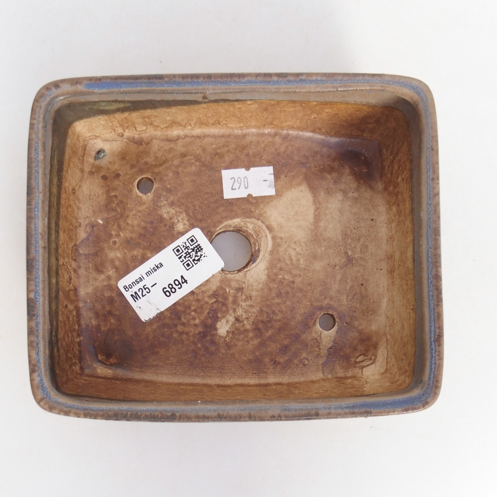 Ceramic bonsai bowl 9 x 9 x 3,5 cm, colour blue