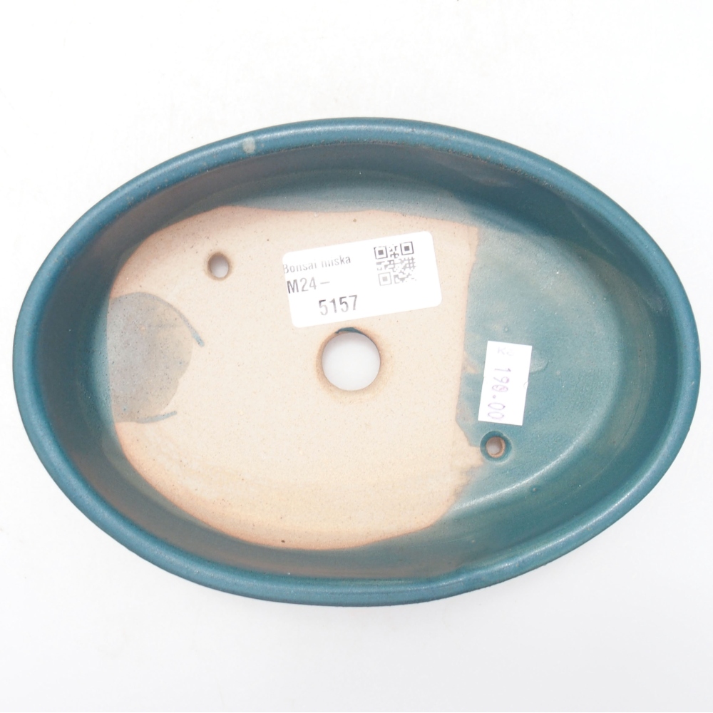 Ceramic bonsai bowl  16 x 11,5 x 4 cm, color blue
