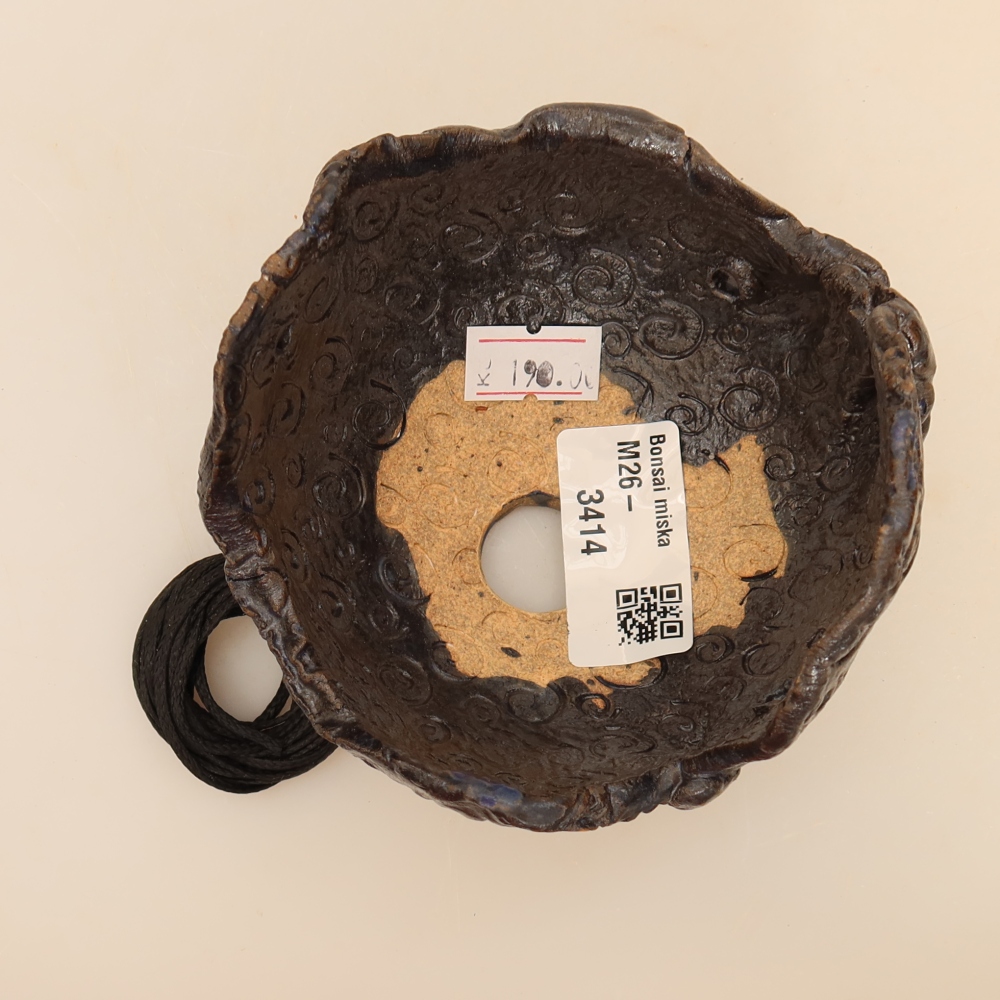 Ceramic Kokedama Pot, 10 x 9 x 8 cm, Blue