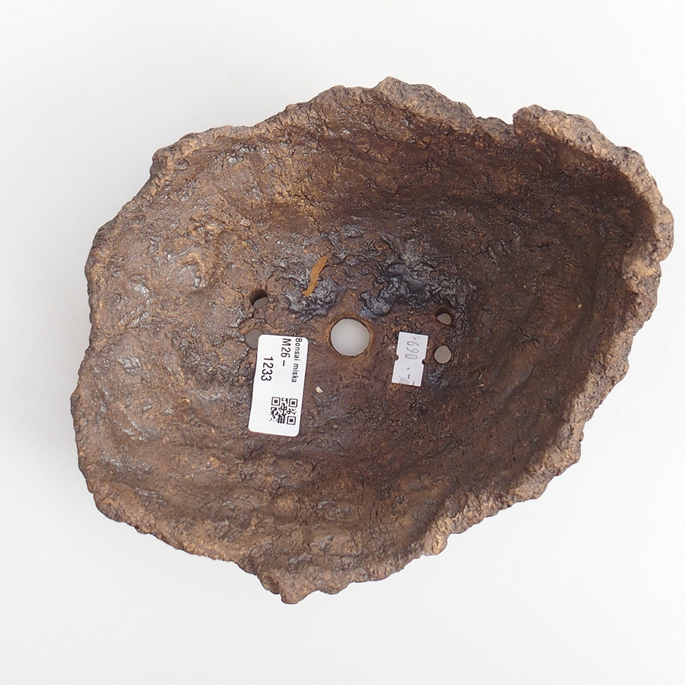 Ceramic shell 19 x 15 x 14 cm , colour brown