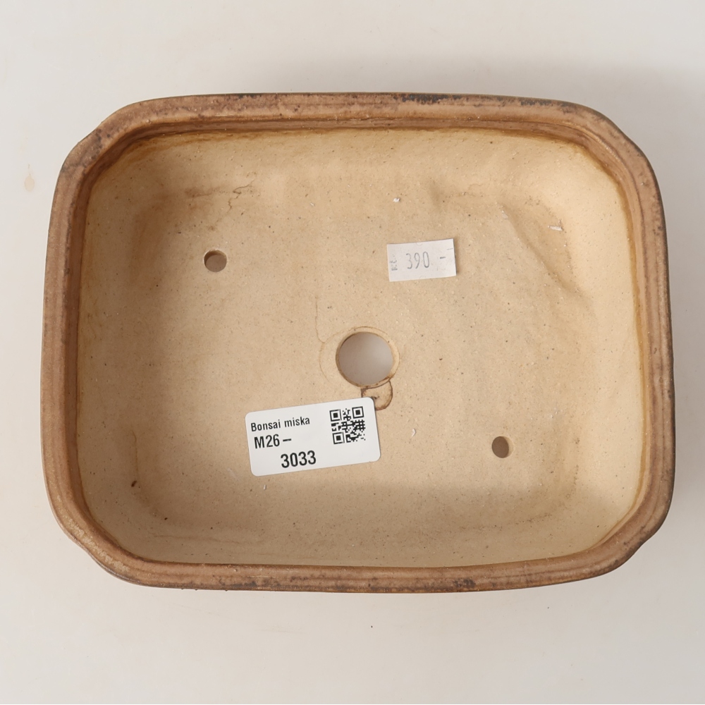 Ceramic bonsai pot, 18 x 14 x 4.5 cm, pink