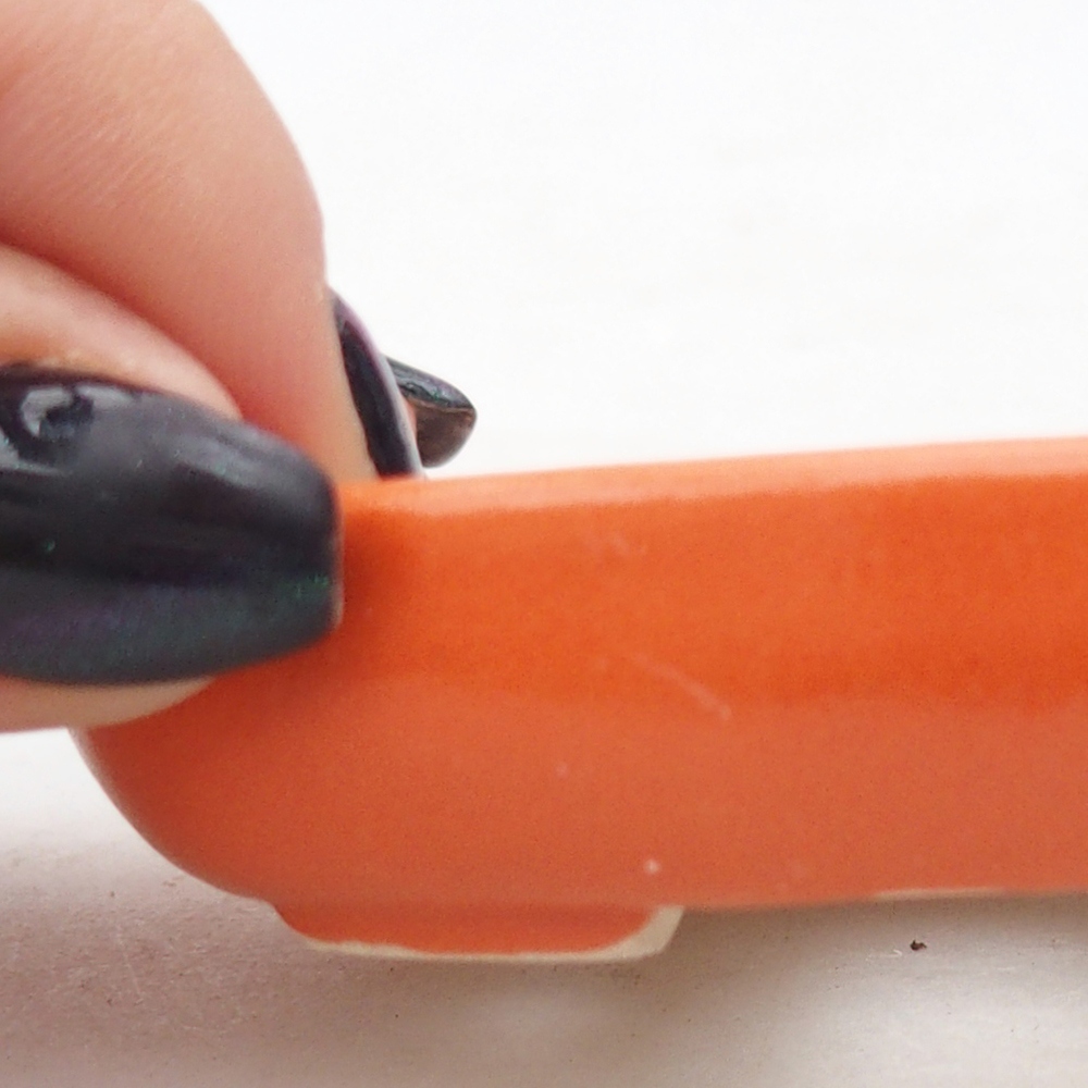 Mini bonsai bowl 7,5 x 6 x 2 cm, orange