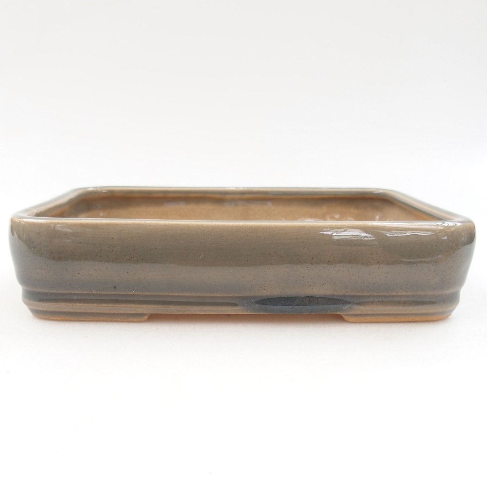 Ceramic bonsai bowl 18 x 13 x 4 cm, color gray