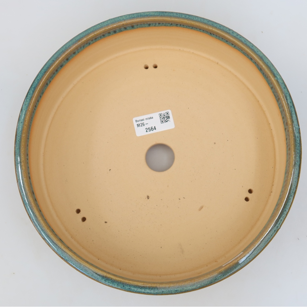 Ceramic bonsai bowl 26 x 26 x 6,5 cm, colour blue