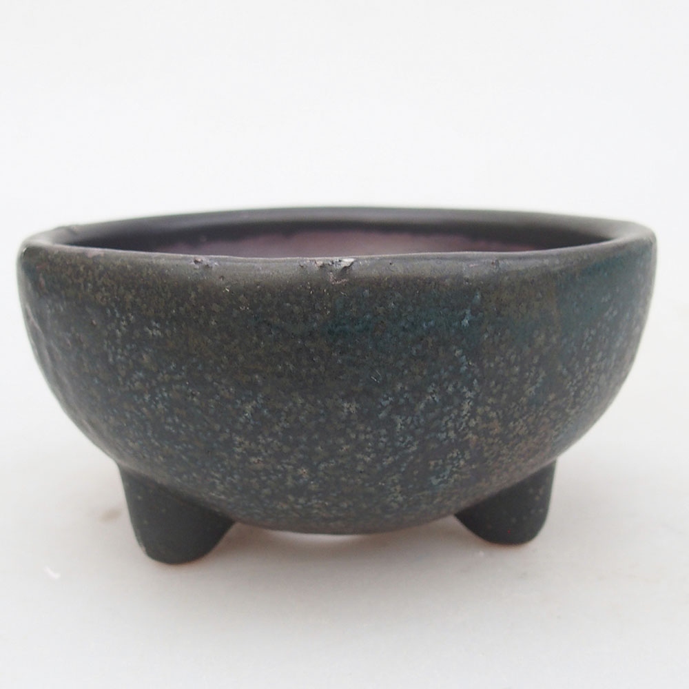 Ceramic bonsai bowl 9,5 x 9,5 x 5 cm, grey
