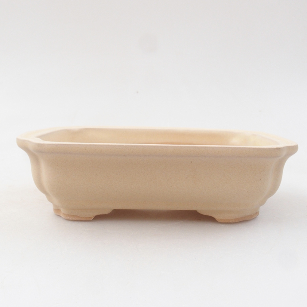 Ceramic bonsai bowl 14 x 11 x 4 cm, color beige
