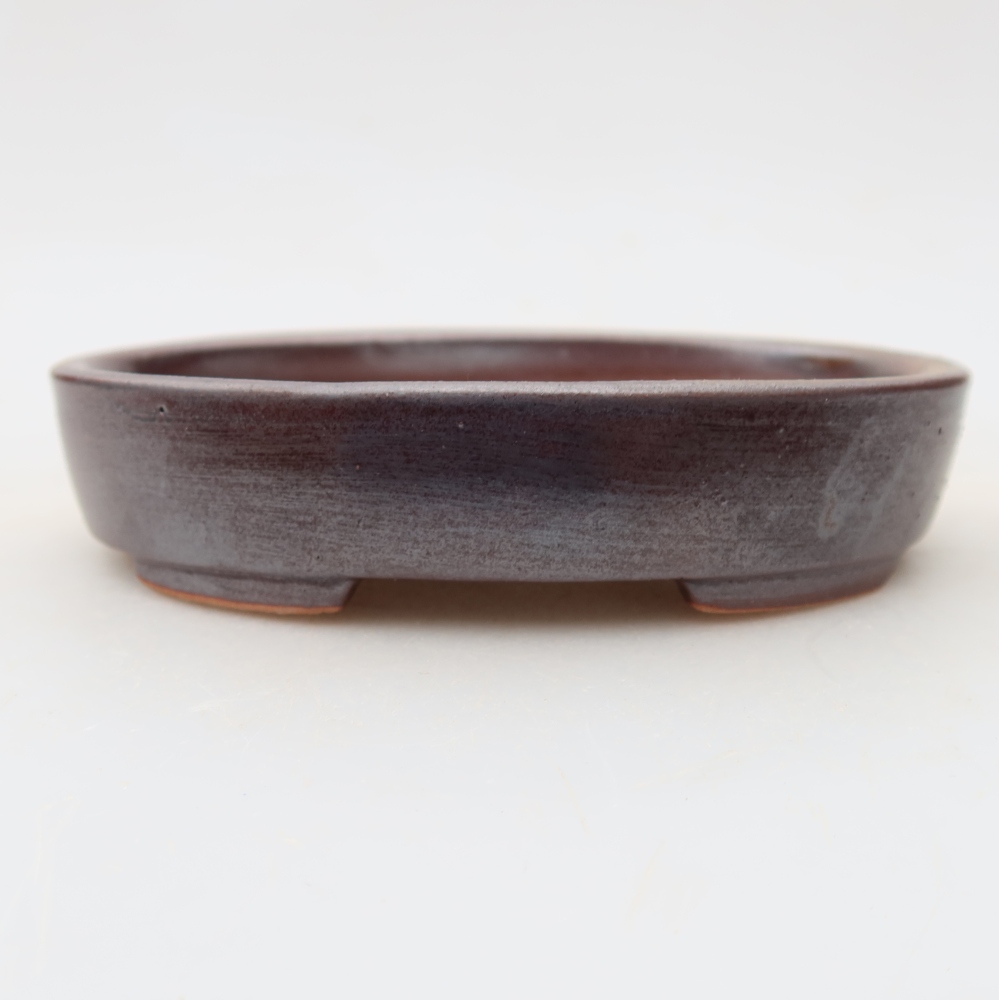 Ceramic bonsai bowl 12 x 9,5 x 2,5 cm, brown