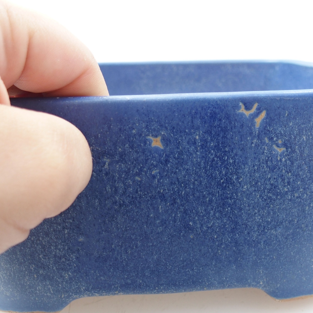 Ceramic bonsai bowl 23 x 18 x 7,5 cm, color blue