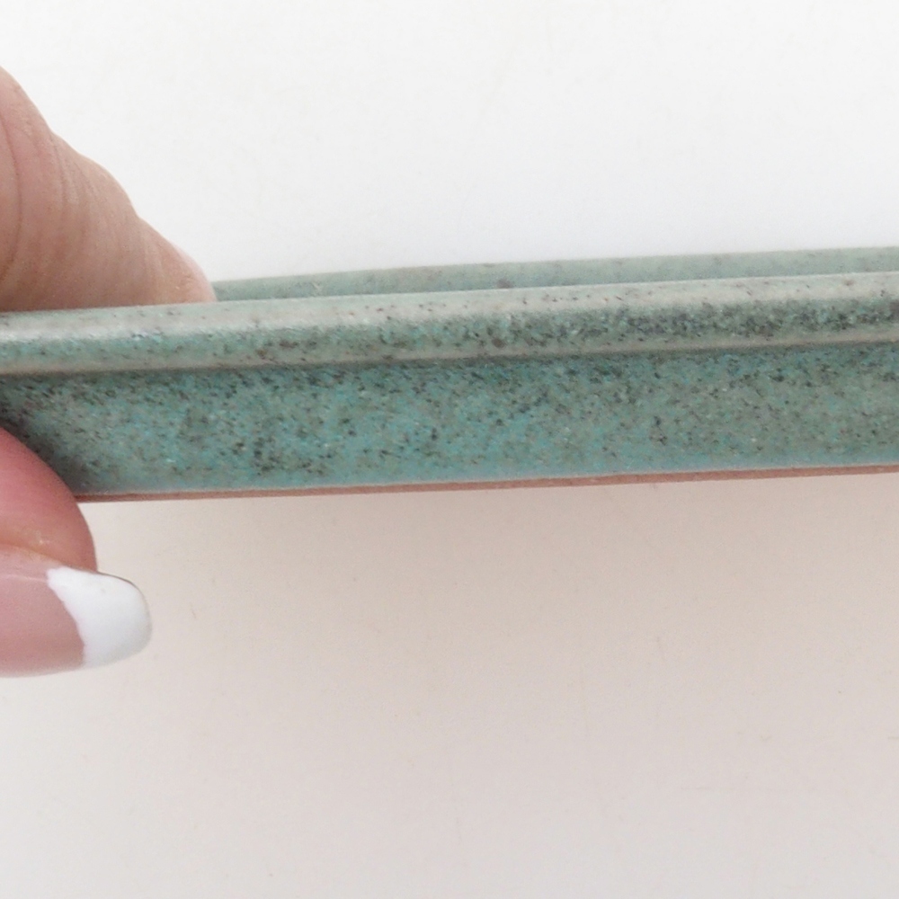 Ceramic bowl H03 - 17 x 12.5 x 1 cm - green