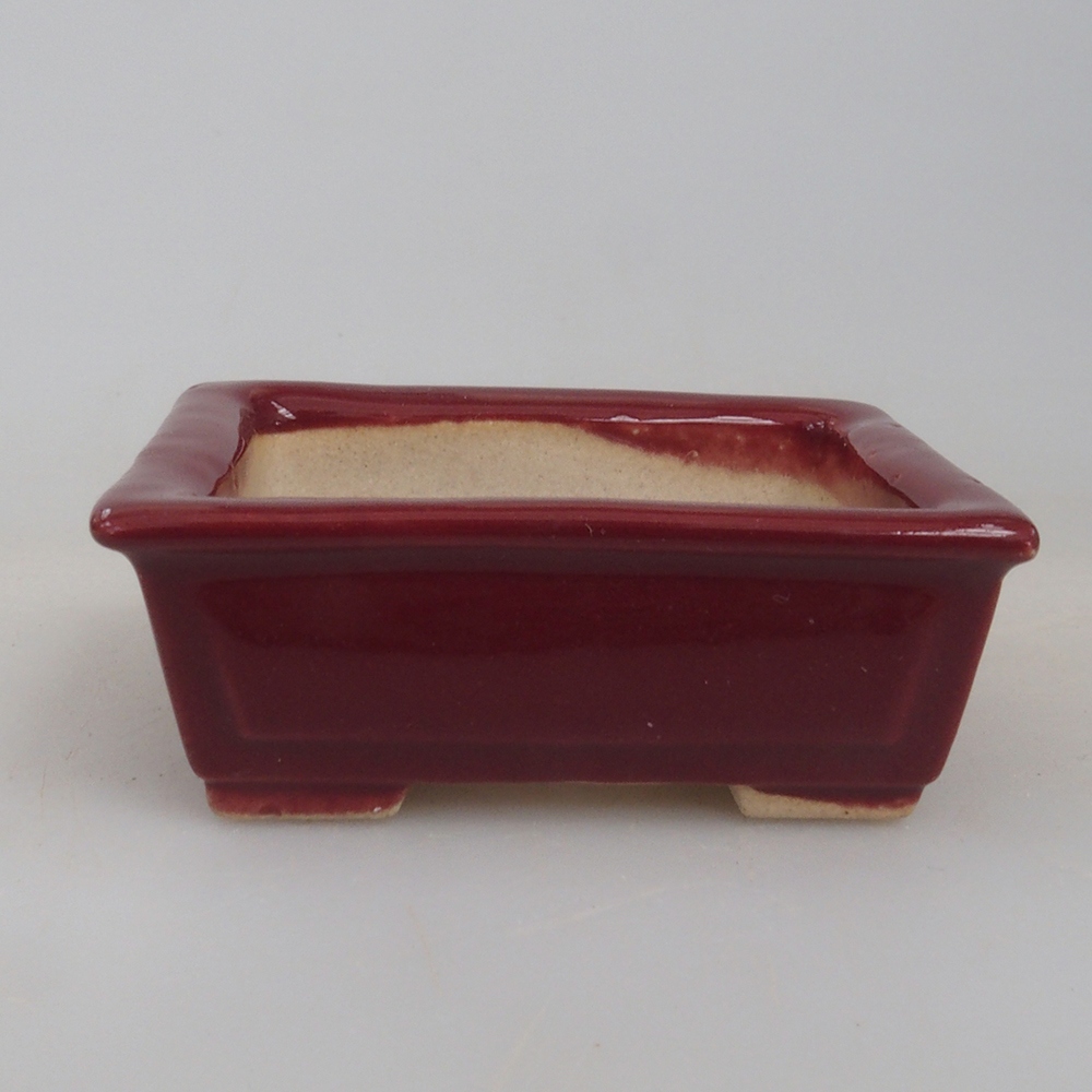 Mini bonsai bowl 6 x 4,5 x 2 cm, color burgundy