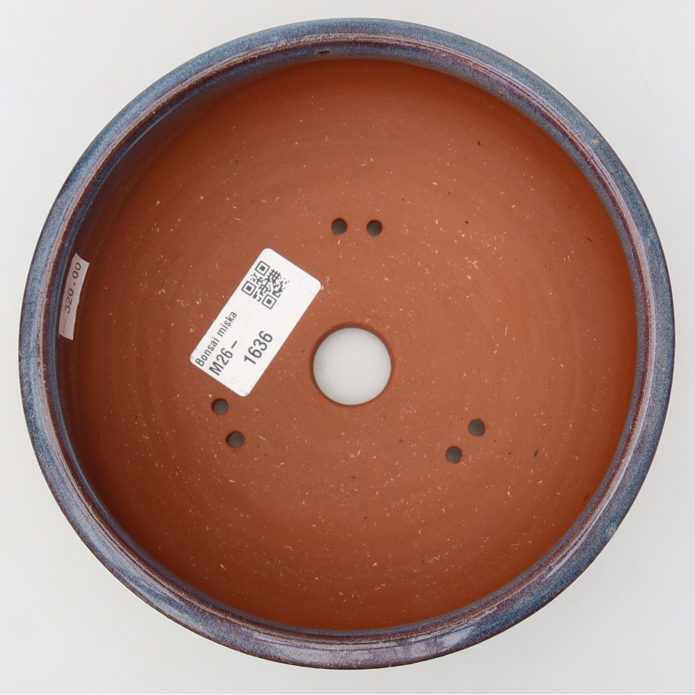Ceramic bonsai bowl 16 x 16 x 5 cm, colour blue