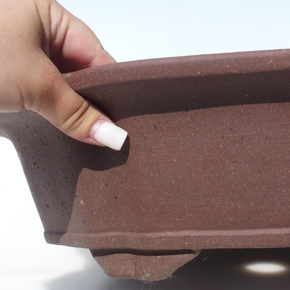 Bonsai bowl 38 x 38 x 10,5 cm birch brown