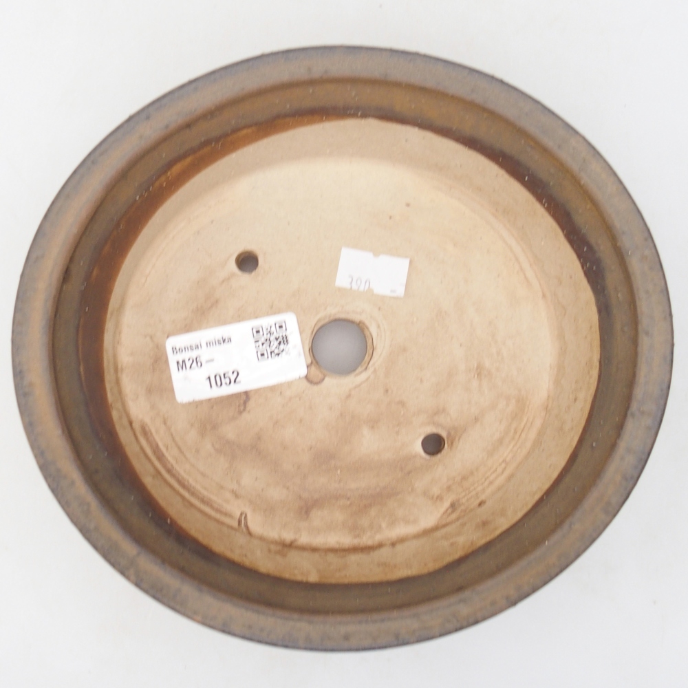 Ceramic bonsai bowl 17,5 x 16 x 5 cm, brown