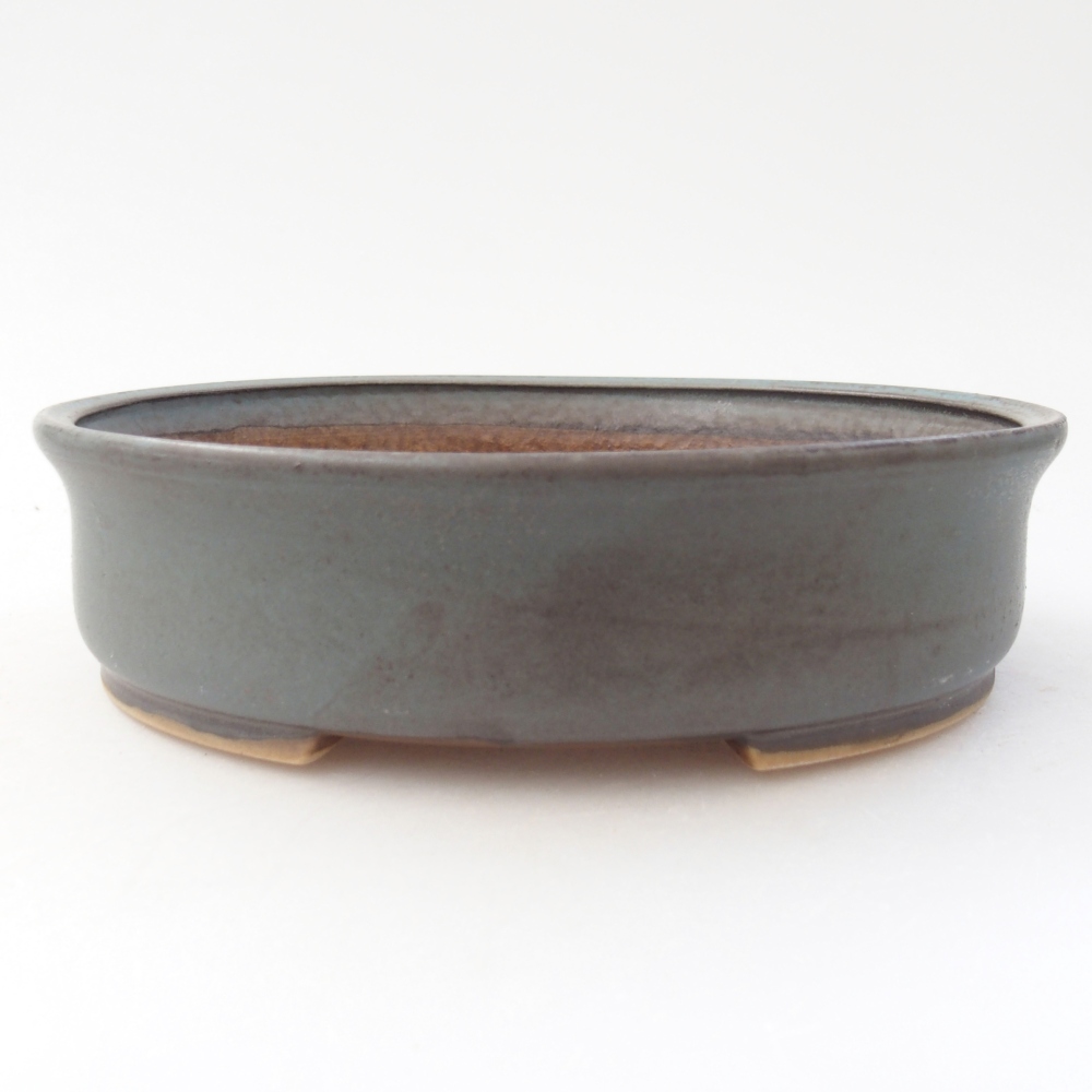 Ceramic bonsai bowl 17,5 x 16 x 4,5 cm, colour blue